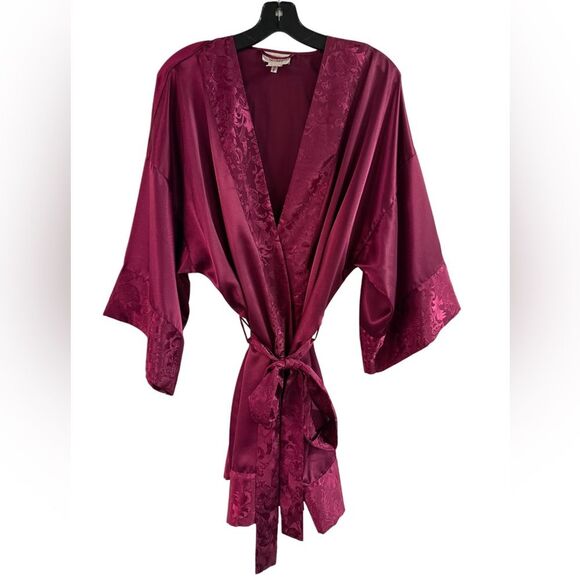 Vintage Victoria’s Secret Burgundy Robe Size One Size - Picture 1 of 4